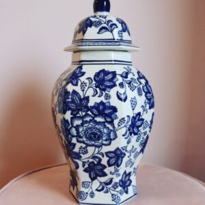 JAR BLUE PORCELAIN